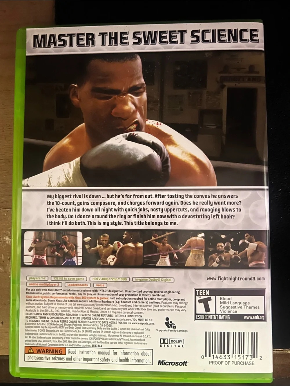 Microsoft Xbox 360 Fight Night Round 3 - Neon Green Case